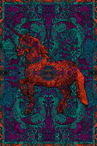 Sunshine Joy Unicorn 3D Tapestry