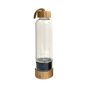 Crystal Water Bottle, 400ml 25x6x6cm Black Tourmaline