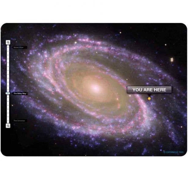 YOU ARE HERE. GALAXY VIEW POSTCARD