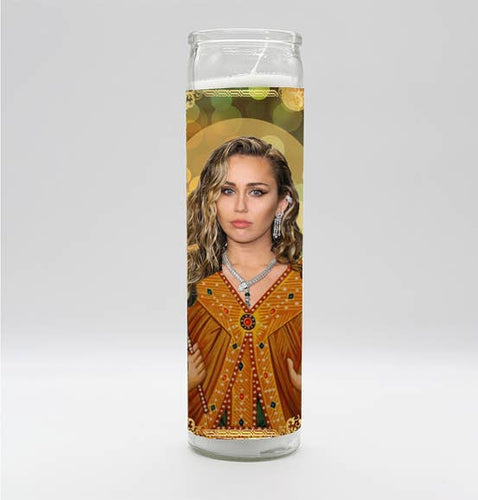 Saint Miley Candle