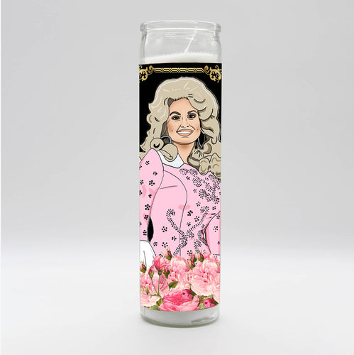 Saint Queen of Country Illustration Candle