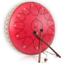 Load image into Gallery viewer, Wise Harmony Steel Tongue Drum 12 Inch 13 Notes: Red