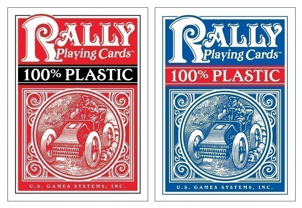 100% Plastic Rally Playing Cards Red or Blue