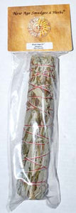 Black (mugwort & Sage) smudge stick 8" by New Age