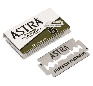 Astra Platinum Green Casing Double Edge Safety Razor 5 Pack