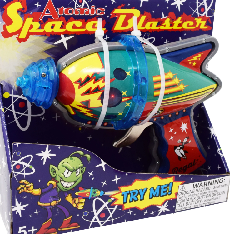 Classic Tin Space Blaster with Light up LED and Sparks