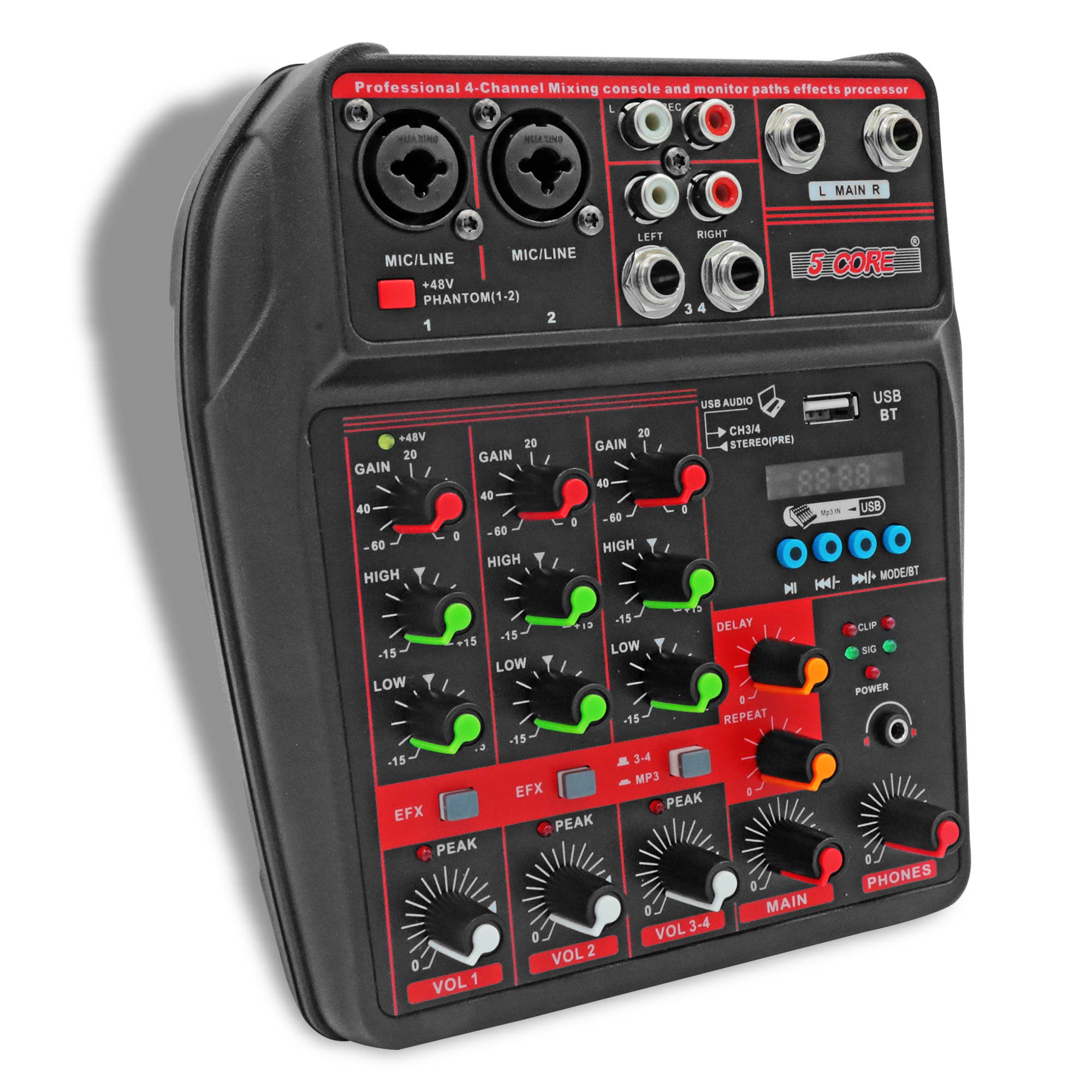 Channel 678 5 Core 4 Channel Professional Bluetooth Studio Mixer – Gemini's ...