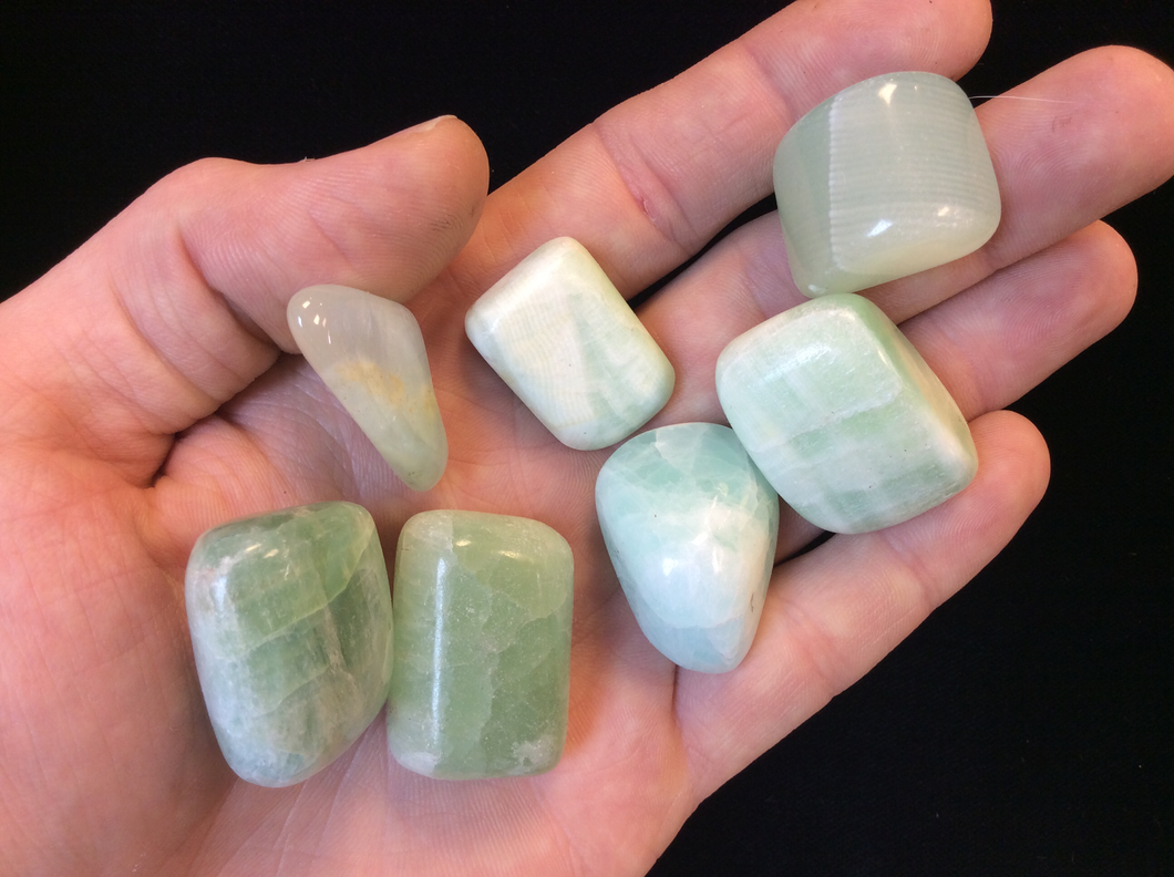 Green Calcite Tumbled