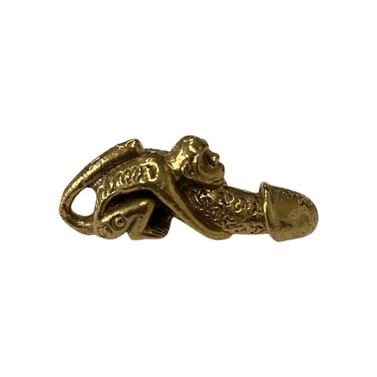 Miniature Brass Figurine, Fertility Pendant
