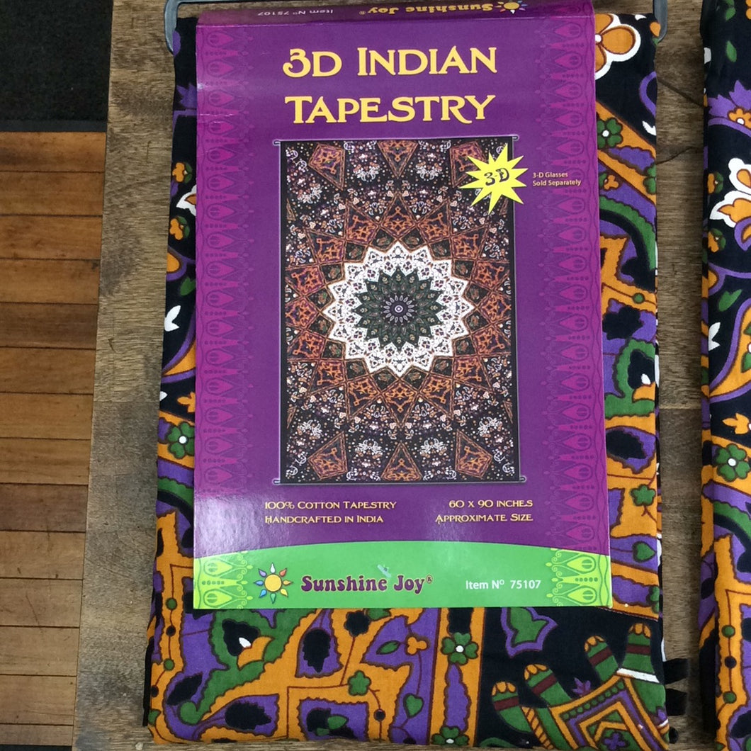 3D Indian Mandala Tapestry 60x90