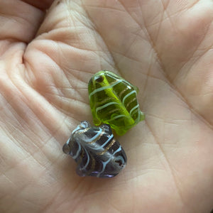 Glass fish beads
