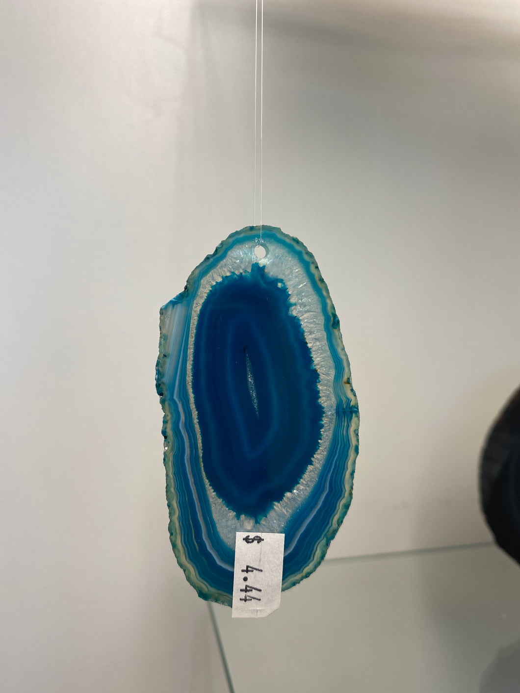 Agate Slice hanging with string