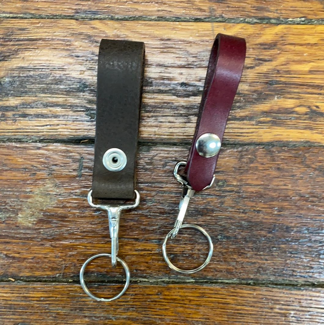 Leather Keychain Clip with Belt Loop