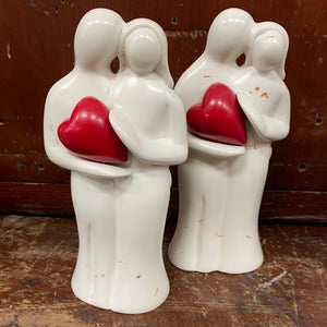 Soapstone Couple with Detachable Heart