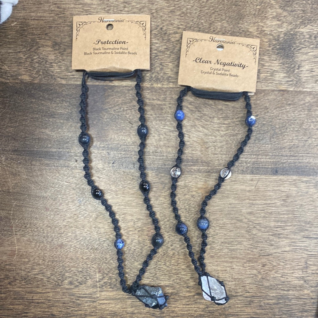 Harmonia Woven Gemstone Necklaces