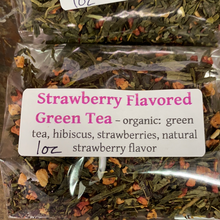Load image into Gallery viewer, Strawberry Flavored Green Tea 1oz Bagged