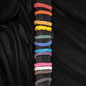 Leather braided bracelets