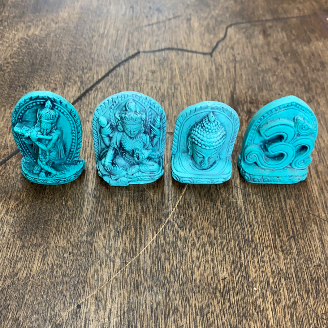 Turquoise Resin Figures