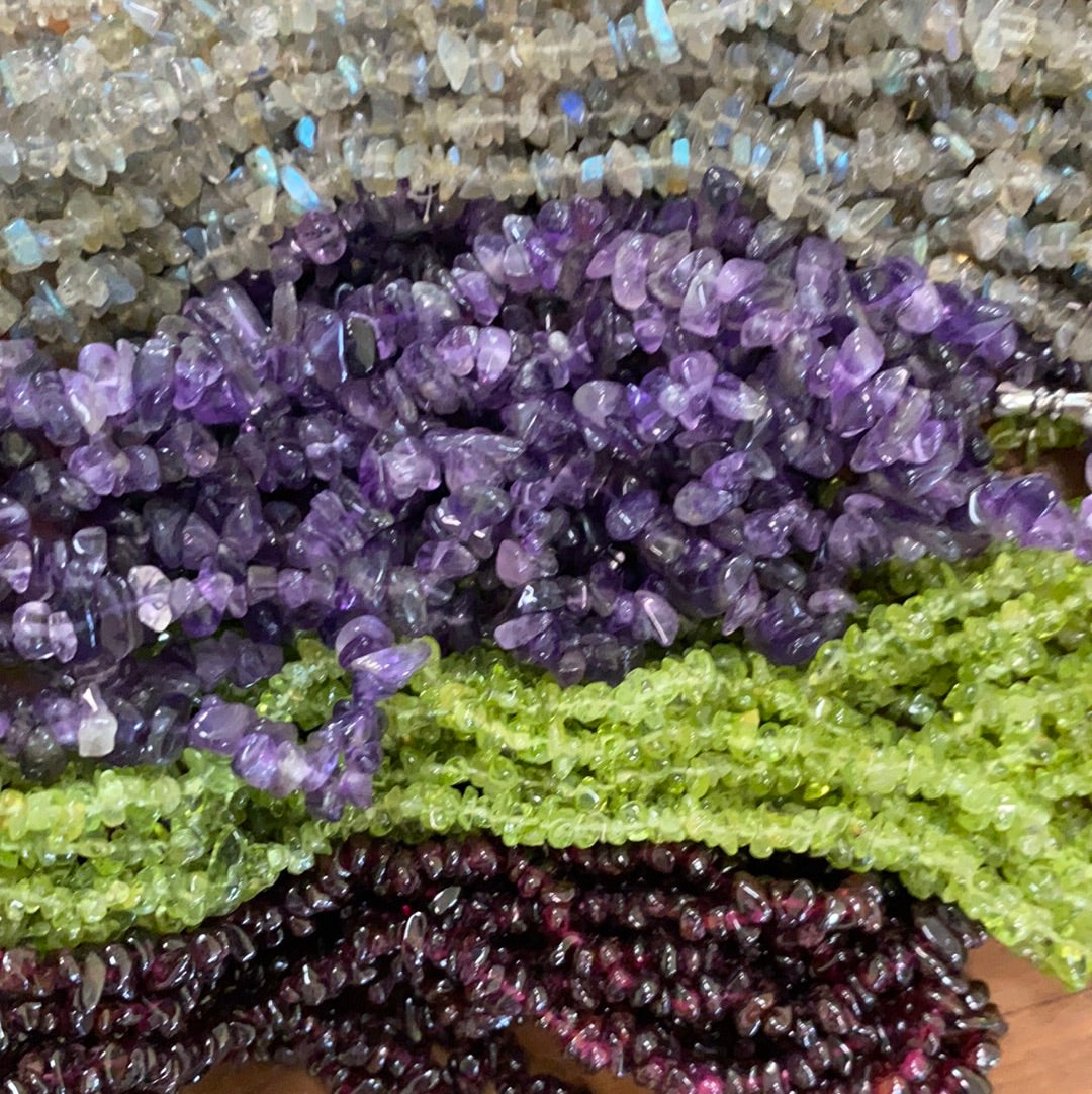 Gemstone Chip Necklace with Clasp