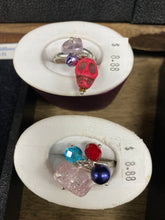 Load image into Gallery viewer, Fair trade adjustable bobble rings/ hamsa bobble ring