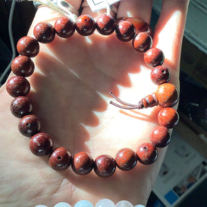 Red Lotus Seed Prayer Beads Wrist Mala