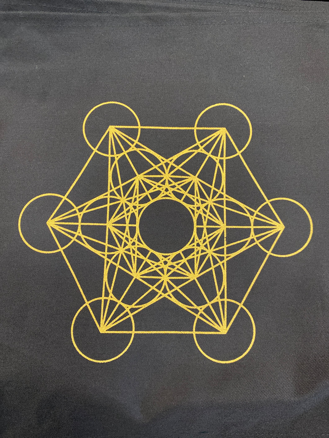 Fabric Crystal Grid Gold