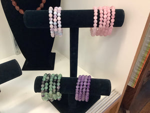 Round Gemstone Beaded Bracelets