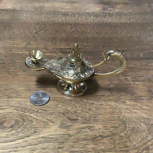 Aladdin’s Lamp Cone Incense Burner Brass