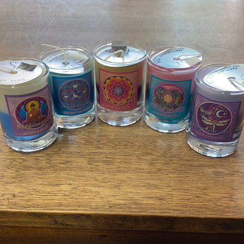 Soy Mandala Votive Candle by Crystal Journey