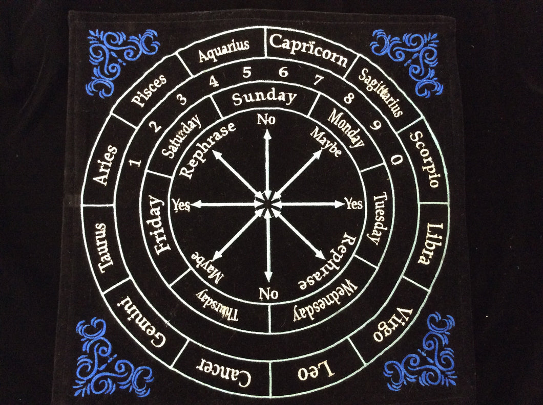Pendulum Mat Zodiac Felt Embroidered