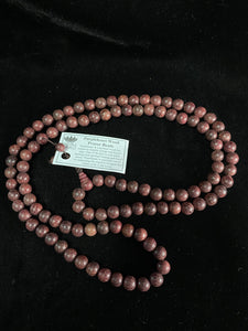 Mala Beads Prayer Necklace Purpleheart Wood
