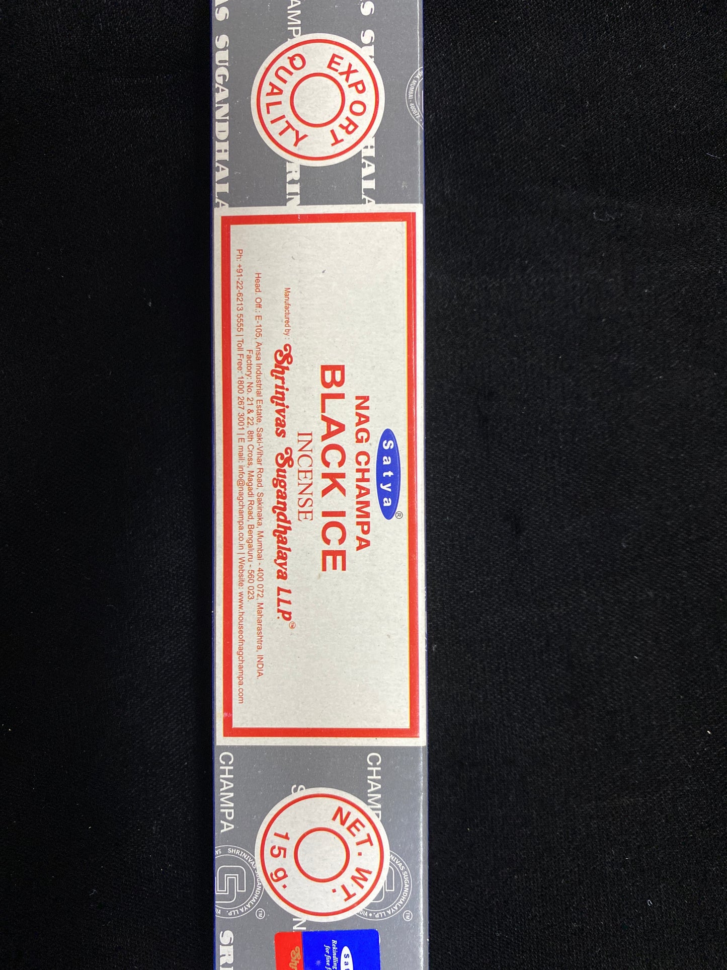 Black Ice Satya Incense Sticks15g