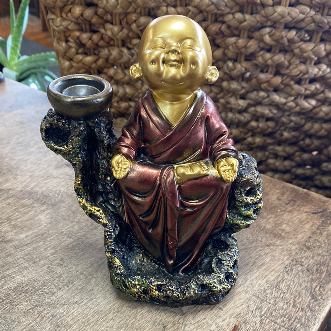 Backflow Incense Burner Meditating Buddha