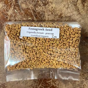Fenugreek Seed, Organic 2oz Bagged
