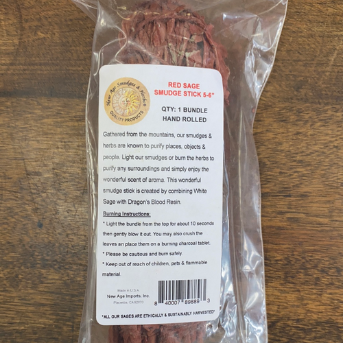 Red Sage Smudge Stick 5-6”