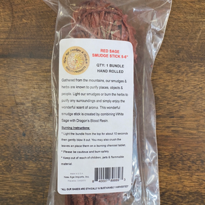 Red Sage Smudge Stick 5-6”