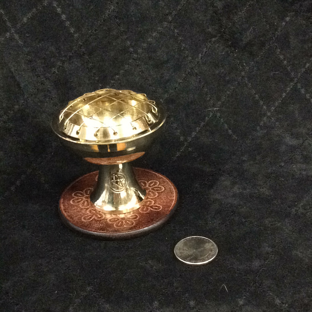 3” Pentacle Brass Burner with Coaster