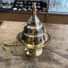 Load image into Gallery viewer, Hanging Brass Incense Burners Censer