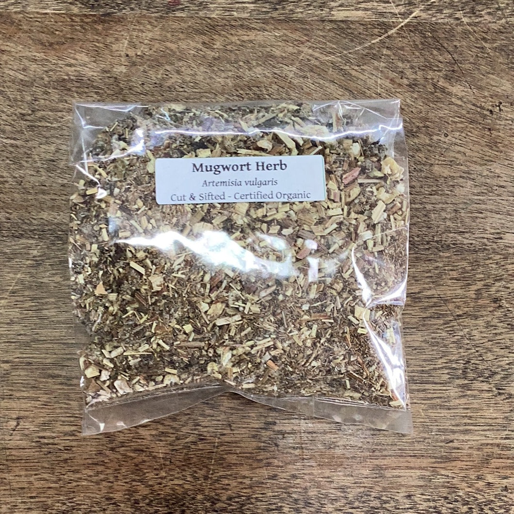 Mugwort Herb, Cut & Sifted, Organic