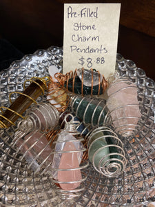 Cage filled with Stone Pendant